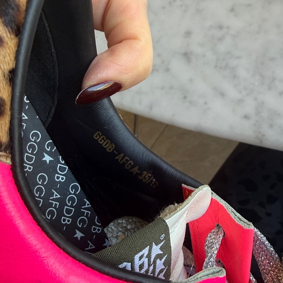 Golden Goose Stardan Hot Pink and Leopard Fur Heel - Picture 11 of 12